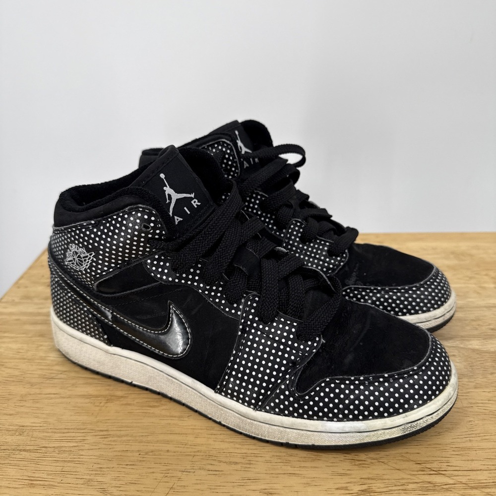 Nike Air Jordan 1 Retro Polka Dot Laser Black 6.5Y Basketball Dunks Y2K Style